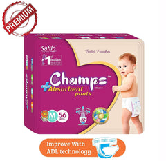 Premium Champs High Absorbent Pant Style Diaper Medium Size 40 Pieces (952_medium_40)