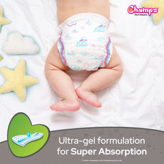 Baby Diaper High Absorbent Pant Diapers  Champs Soft And Dry Baby Diaper Pants Xl  54 Pcs (Extra Large  Xl54 Pieces)