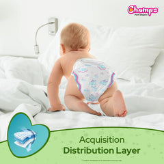 Champs Soft And Dry Baby Diaper Pants  78 Pcs (Small Size  S78)