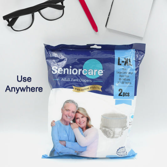 Large - Extra Large Senior Care Adult Pull Up Diaper Pants (Waist Size (90-140 Cm  35 -55 Inch) Adult Diapers  ( Large - Extra Large L-xl2pc)
