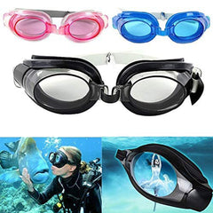 Swimming Goggles  With Ear And Nose Plug Adjustable Clear Vision Anti-fog Waterproof