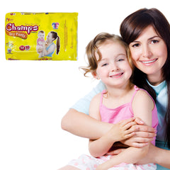 Medium Champs Dry Pants Style Diaper- Medium (10 Pcs) Best For Travel  Absorption Champs Baby Diapers Champs Soft And Dry Baby Diaper Pants (M 10 Pcs )